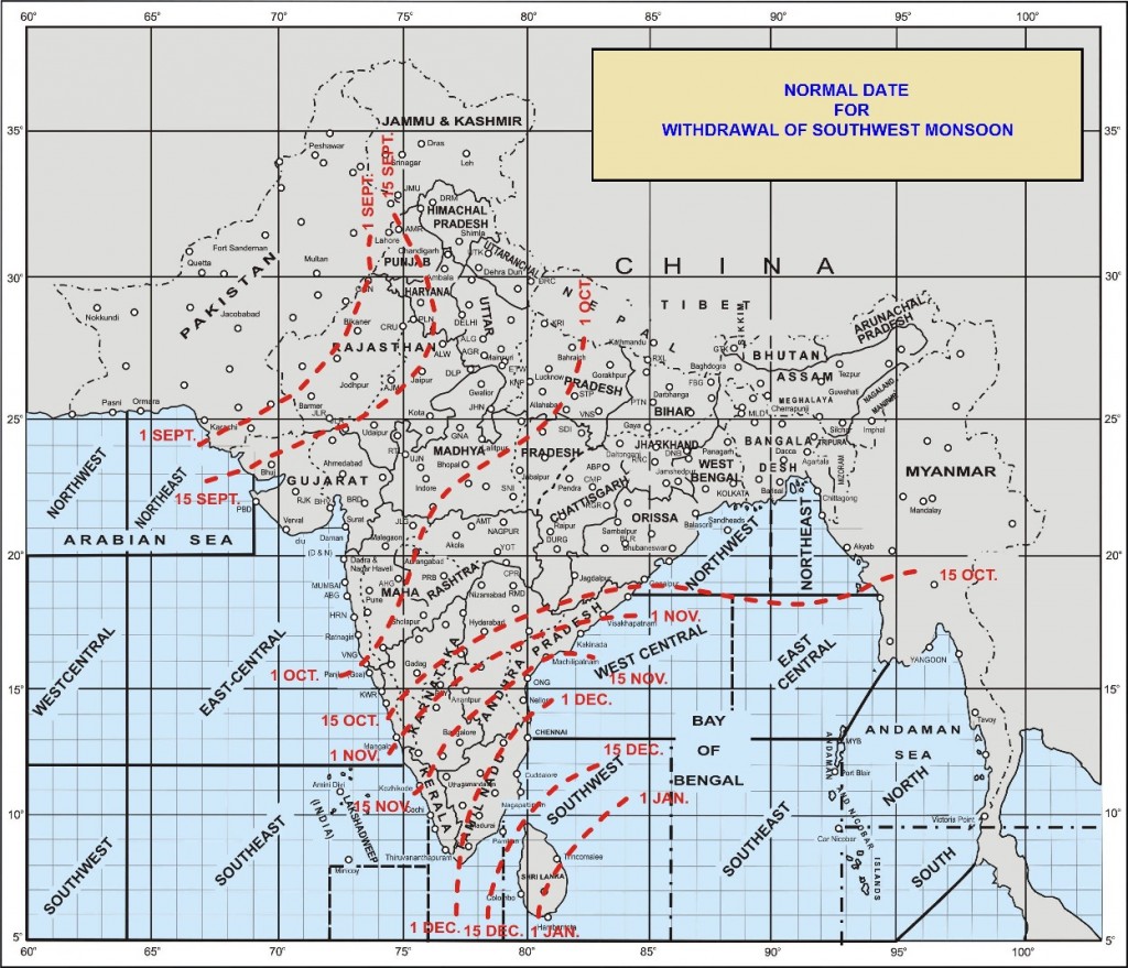 Normal Withdrawal of Southwest Monsoon