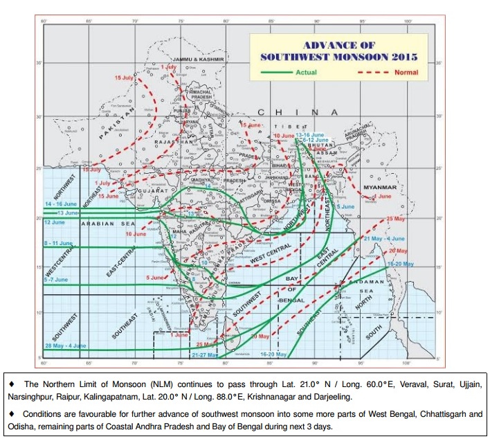 Southwest Monsoon Stands Still 16th June 2015 – Conditions To Improve Over  East India » 